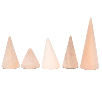 

1pcs Practical Natural Wood Ring Finger Showcase Stand Organizer Jewelry Holder Display Storage