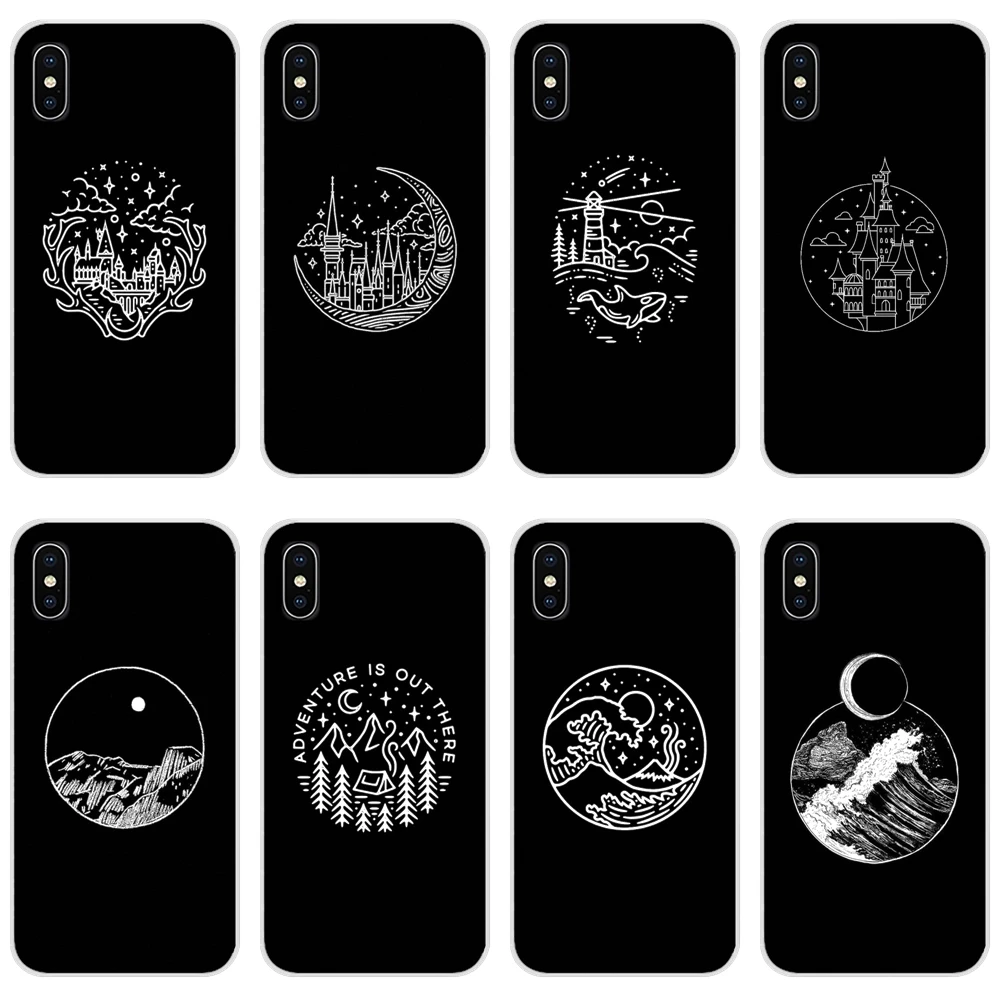 Простые черные бумажные аксессуары для рисования чехлы телефонов Xiaomi Mi4 Mi5 Mi5S Mi6 Mi