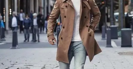 Коричневые мужские тренчи мужские длинные пальто мужская одежда slim fit пальто с длинным рукавом весна осень дизайнер M-3XL