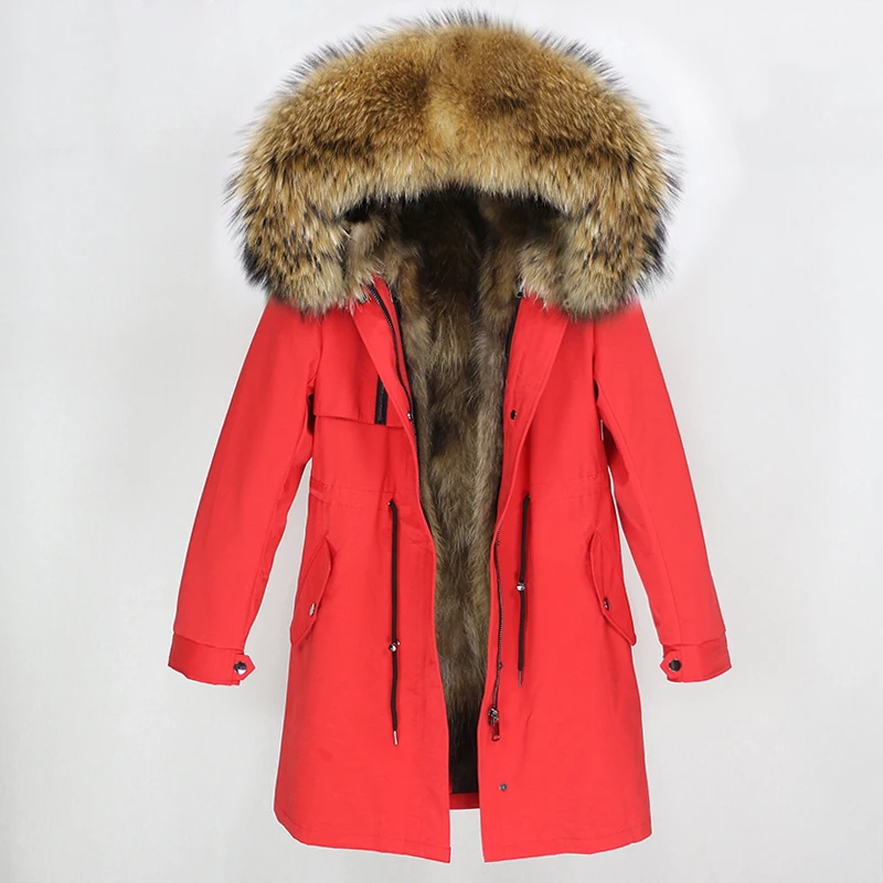 OFTBUY, водонепроницаемая парка, пальто из натурального меха, зимняя куртка для женщин, натуральный мех енота, меховой воротник, Лисий мех, подкладка, теплая Толстая Уличная верхняя одежда