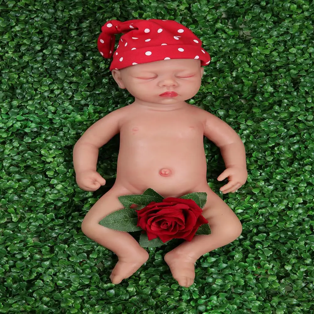 IVITA WG1507 46cm 3.2kg Girl Eyes Closed High Quality Full Body Silicone Alive Reborn Dolls Baby  juguetes boneca With Clothes