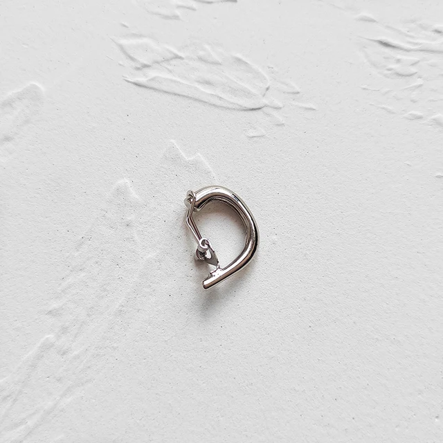 Peri'sBox 2 Designs Twisted Rope Clip Earrings without Piercing U Shape Geometric Earrings Clips Crossed Minimalist Ear Cuff Hot Plain 1 piece Silver