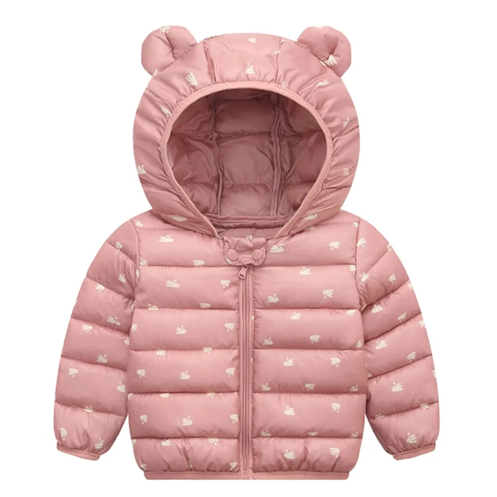 Модная детская одежда для девочек; хлопковое зимнее ветрозащитное пальто с круглым вырезом для маленьких мальчиков; теплая верхняя одежда с капюшоном; куртка; H4