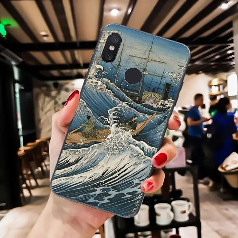 Wave Art Japanese Green Illust Classic 
