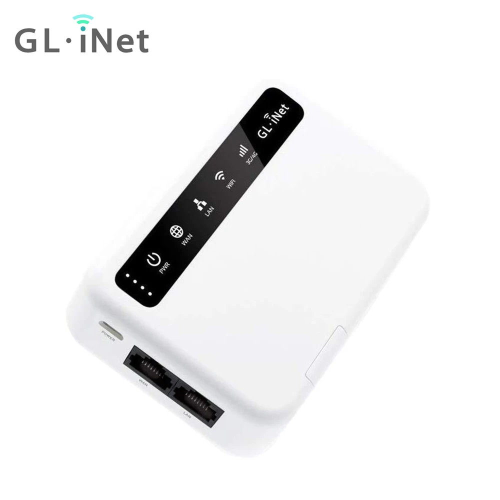 Смарт-роутер GL.iNet MiFi 4G OpenWrt без аккумулятора OpenVPN Client LTE к Wi-Fi предназначенный для