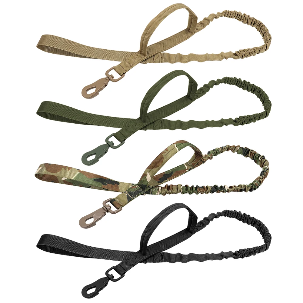 Tactical Dog Bungee Leash Nylon Military Dogs Training Leashes Elastic Dog Pet Lead Rope Large Pet Walking Ropes Bulldog