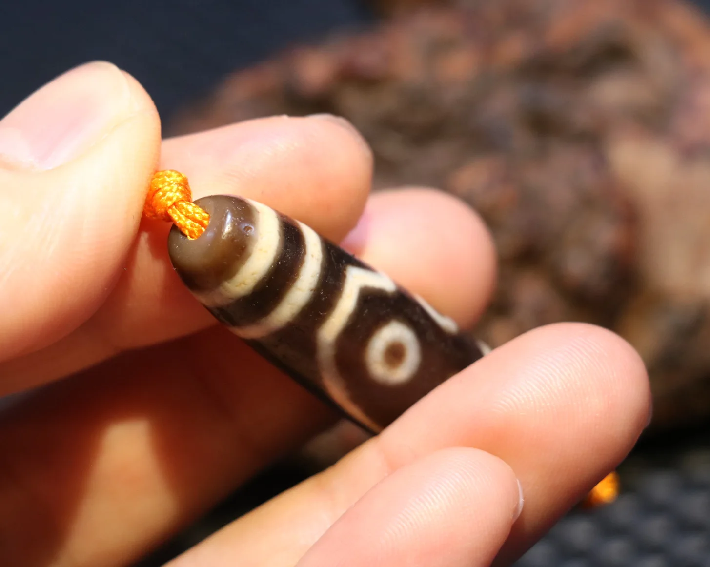 Unique Magic Power Energy Tibetan Old Agate 5 Eye Wealthy Symbol Master dZi Bead Amulet Pendant LKbrother Talisman UPD210202A5