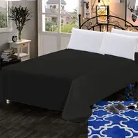 LAGMTA – drap plat épais 100% coton, couleur unie, drap de lit de haute qualité, différentes tailles personnalisables, 1 pièce 6