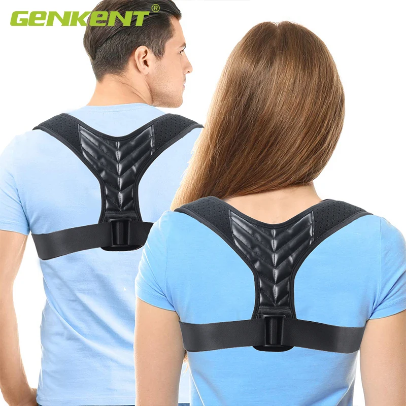 مصحح وضع الجسم مشد الترقوة العمود الفقري الموقف تصحيح الظهر حزام داعم للرجال والنساء|حمّالات ودعامات|   - AliExpress