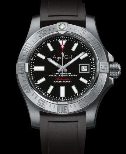 Роскошные брендовые новые серебристые черные синие кожаные резиновые автоматические механические мужские часы II Спортивные часы из нержавеющей стали сапфир AAA - Цвет: Rubber Black