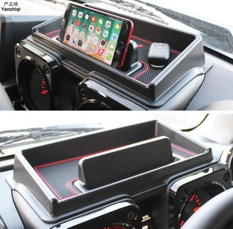 Car Dashboard storage box For Suzuki Jimny 2019 Interior Accessories Multifunction Non-slip Phone Stand Console Tidying Car Dashboard storage box For Suzuki Jimny 2019 Interior Accessories Multifunction Non-slip Phone Stand Console Tidying