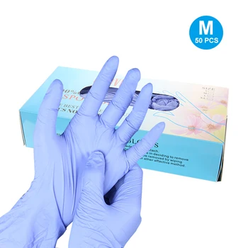 

50 PCS Disposable Protective Gloves Non-slip Nitrile Gloves Multifunctional Hand Protective Gloves for Work Kitchen Cooking BBQ