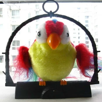 

Repeat Voice Imitate Talking Recording Birthday Gift Simulation Hanging Electric Parrot Mimics Kids Toy Sound Party Home Decor