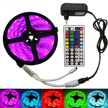 

5M LED Strip 5050 IP65 RGB Christmas 150 LEDs Light Flexible Ribbon Stripe DC 12V RGB Tape IR Controller Adapter