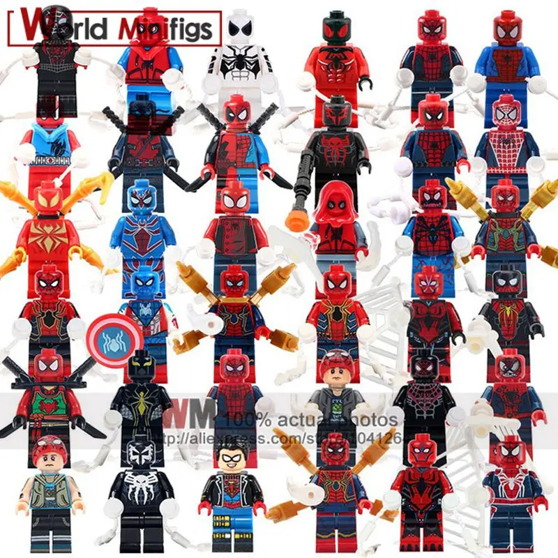 

Single Marvel Classic Super Heroes Spiderman Venom Spider boy Spider Woman G-wen Building Block Children Gift