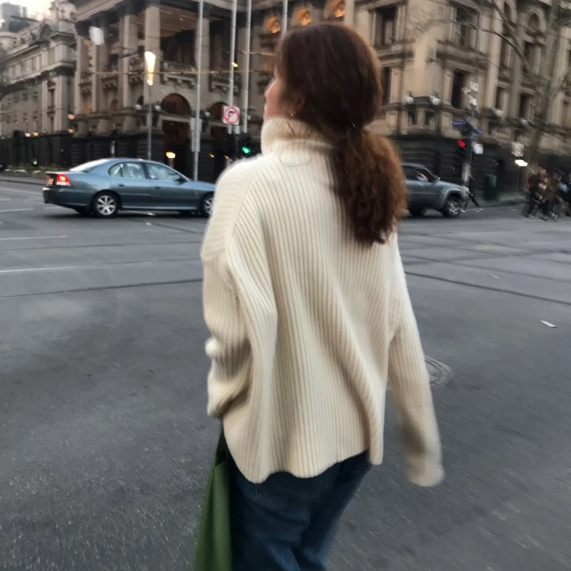 RealShe, водолазка, свитер для женщин,, длинный рукав, однотонный, Свитера для девушек, весна, Повседневная Уличная одежда, свитер для женщин, пуловер