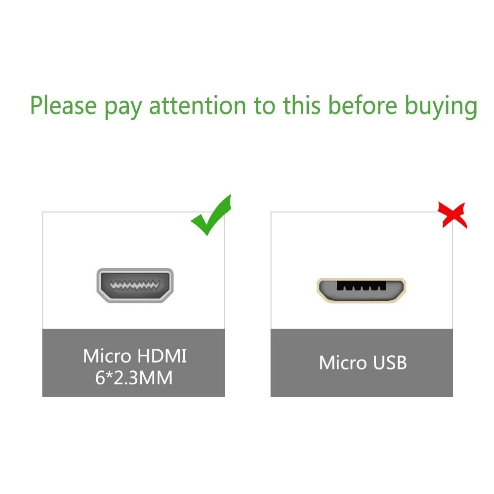 Micro HDMI Cable Micro HDMI to HDMI Cable 1.4V 3D Male-Male High Premium Gold-plated Micro HDMI Adapter for Tablet HD TV Camera