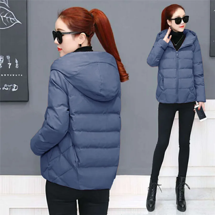 Осенне-зимние женские короткие куртки большого размера женские зимние хлопковые тонкие пальто куртки зимние женские толстовки парки