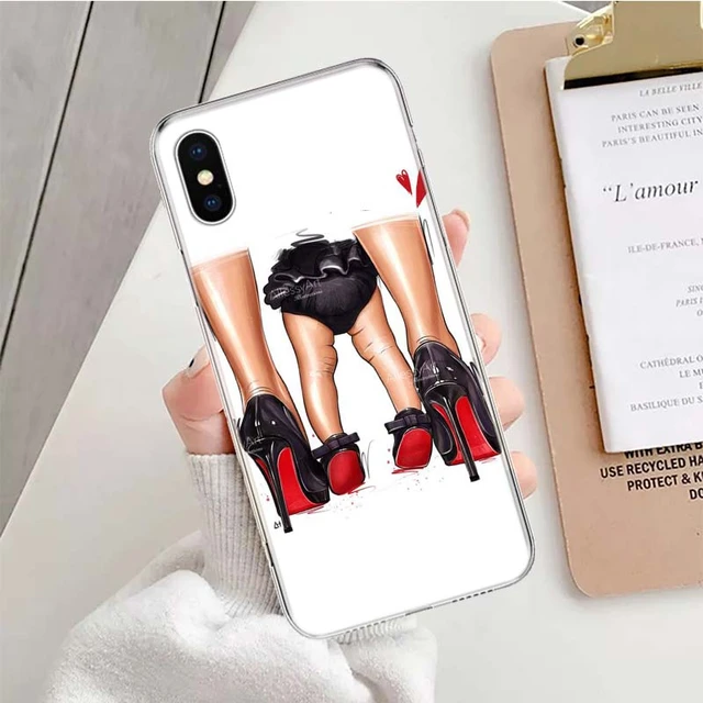 Red High Heel Shoes Soft Phone Case For IPhone 11 12 13 14 Pro MAX