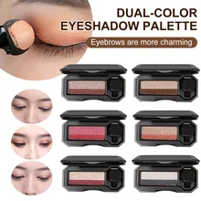 

Dual-Color Eyeshadow Palette Waterproof Long Lasting Eye Shadow Highly Pigmented Nude Earth Eyeshadow Makeup