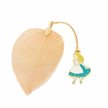 

New Arrival Rabbit Watch High Quality Leaf Shaped Paper Bookmark For Best Gifts School Office Supplies