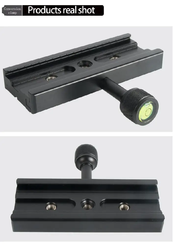 BEESCLOVER QR-120 Зажим адаптер для quick release plate 1/4in 3/8in Алюминий сплава зажим для quick release plate r60