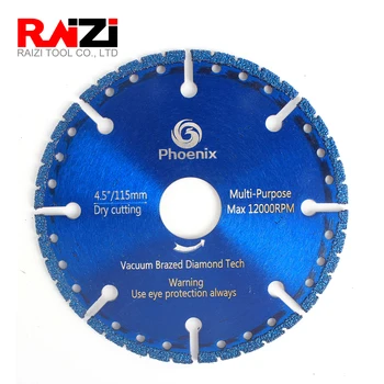 

Raizi Phoenix Universal Vacuum Brazed Small Diamond Cutting Saw Blade Steel Rebar,Concrete,Brick,Metal,Plastic Pipe Cutting Disc