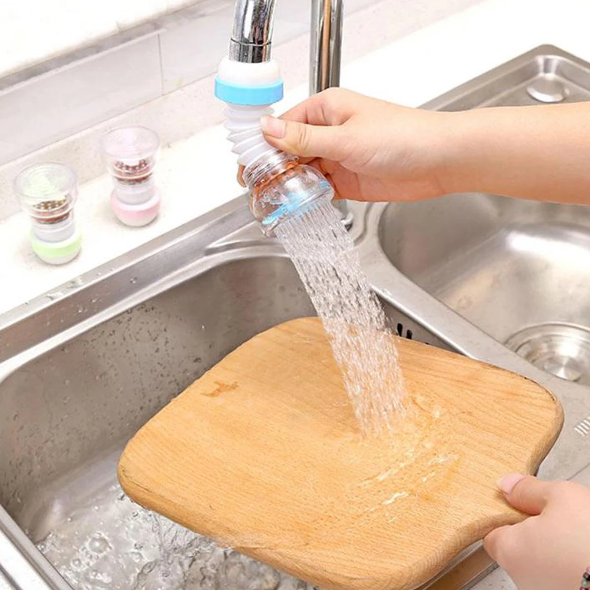 Горячая Кухня кран брызг душ на 360 градусов вращающийся фильтр для воды 3 шт. Регулировка водопроводного крана экономии воды насадка для душа кран аксессуары