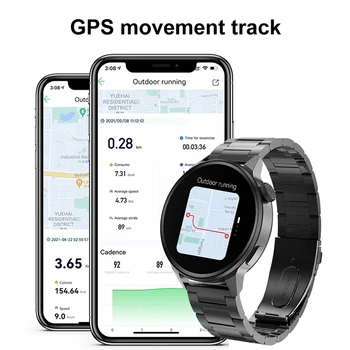 Reloj inteligente NFC para hombre y mujer pulsera deportiva con llamadas GPS control del ritmo card