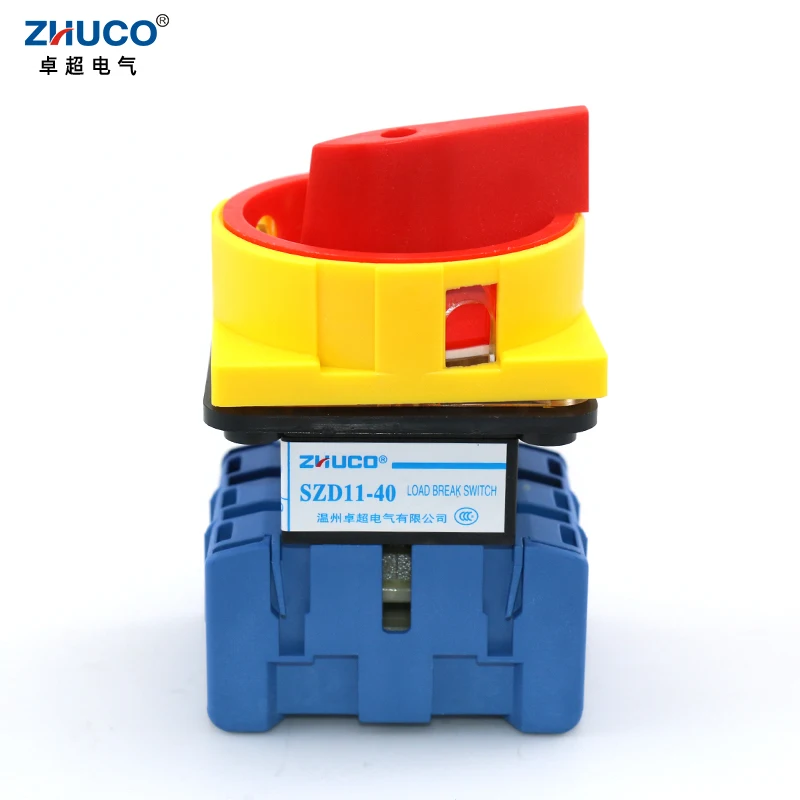 

ZHUCO SZD11-40/300010 40Amp 660V 3Poles ON-OFF 2 Position Power Cut Off Isolator Load Break Disconnect Switch With Padlock Panel