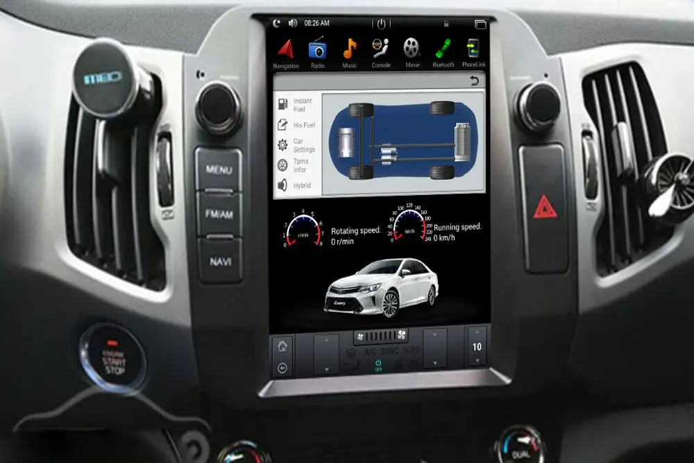 Android 9,0 7,1 10," вертикальный tesla стиль большой экран для kia sportage 2010 2011 2012 2013 Автомобильная навигационная система