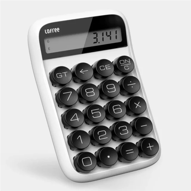 White Xiaomi Lofree калькулятор, 3 цвета на выбор, винтажный распакованный съемный колпачок, интеллектуальный инструмент для отключения офиса - Цвет: White