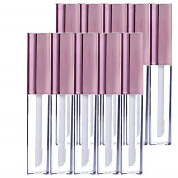 

Lip Gloss Tubes with Wand Rose Gold Empty Plastic Makeup Reusable 10ml/0.34 Dispenser Bottle Container for Lipstick DIY 10 Pack