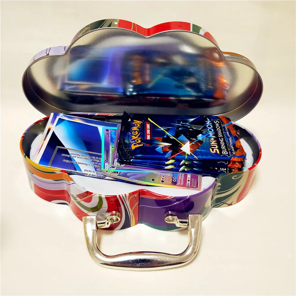 Аниме GX Карты Покемон железный металлический ящик Такара TOMY Игрушки Битва Игра Snorlax Gengar Eevee Мультфильм Дети Рождественские подарки