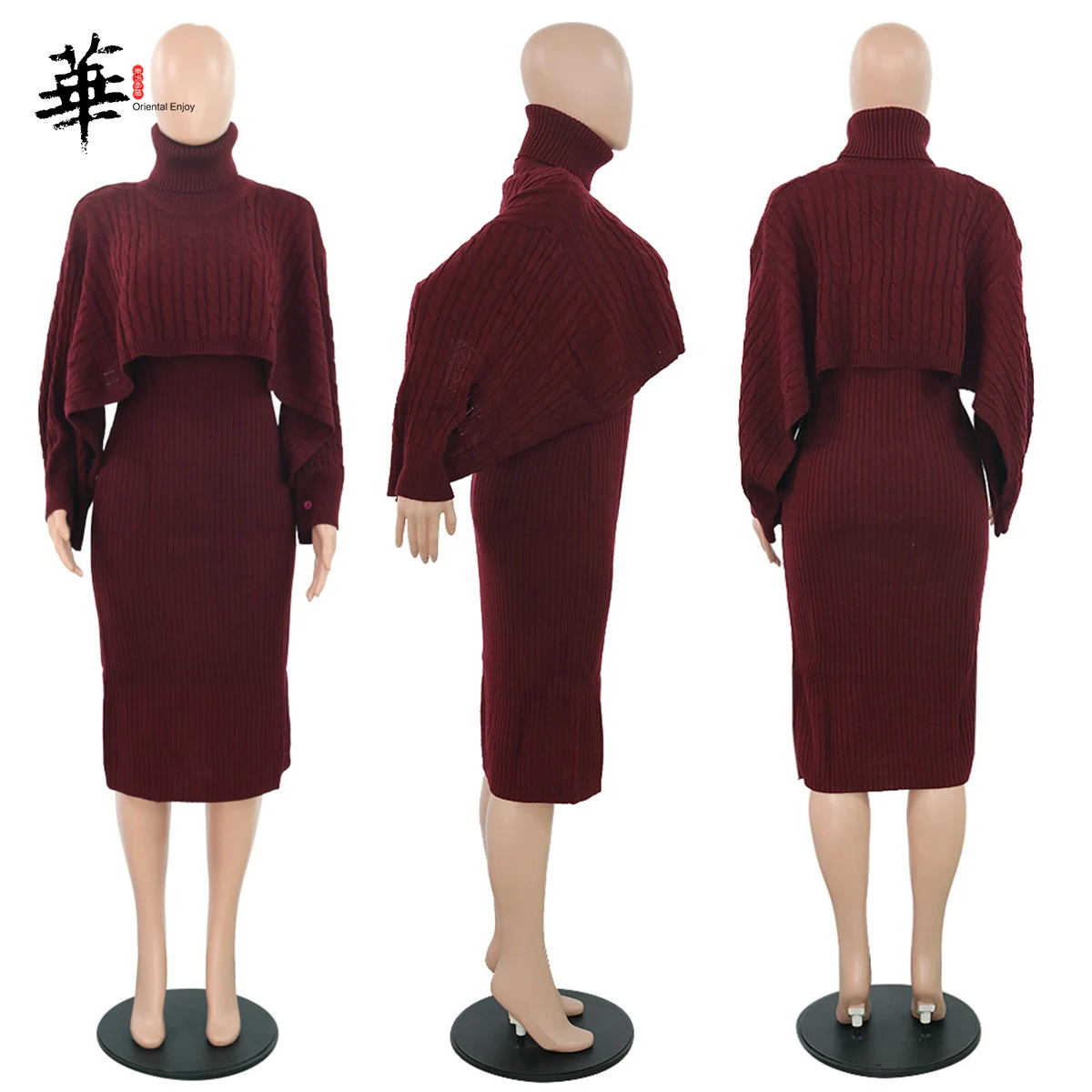 Свитер+ облегающее платье на бретельках, комплекты, женский свитер, костюм и комплекты, вязаные свитера, женские комплекты из двух предметов, вязаный комплект, мини-платья