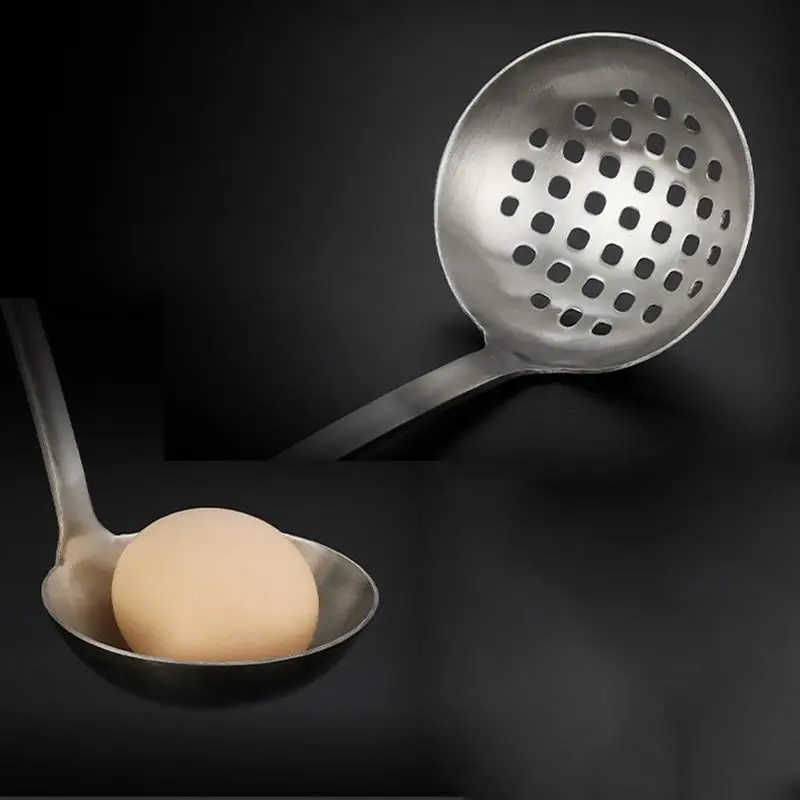 Stainless Steel Kitchen Ladle Long Handle Soup Scoop Slotted Ladle Spoon Baking Cookware for home cocina accesorio