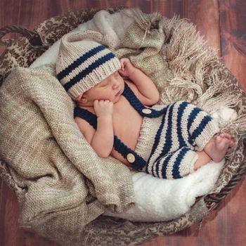 

Hot Selling Newborn Baby Boys Girls Cute Crochet Knit Costume Prop Outfits Photo Baby Newborn Photography Props Costume Cute