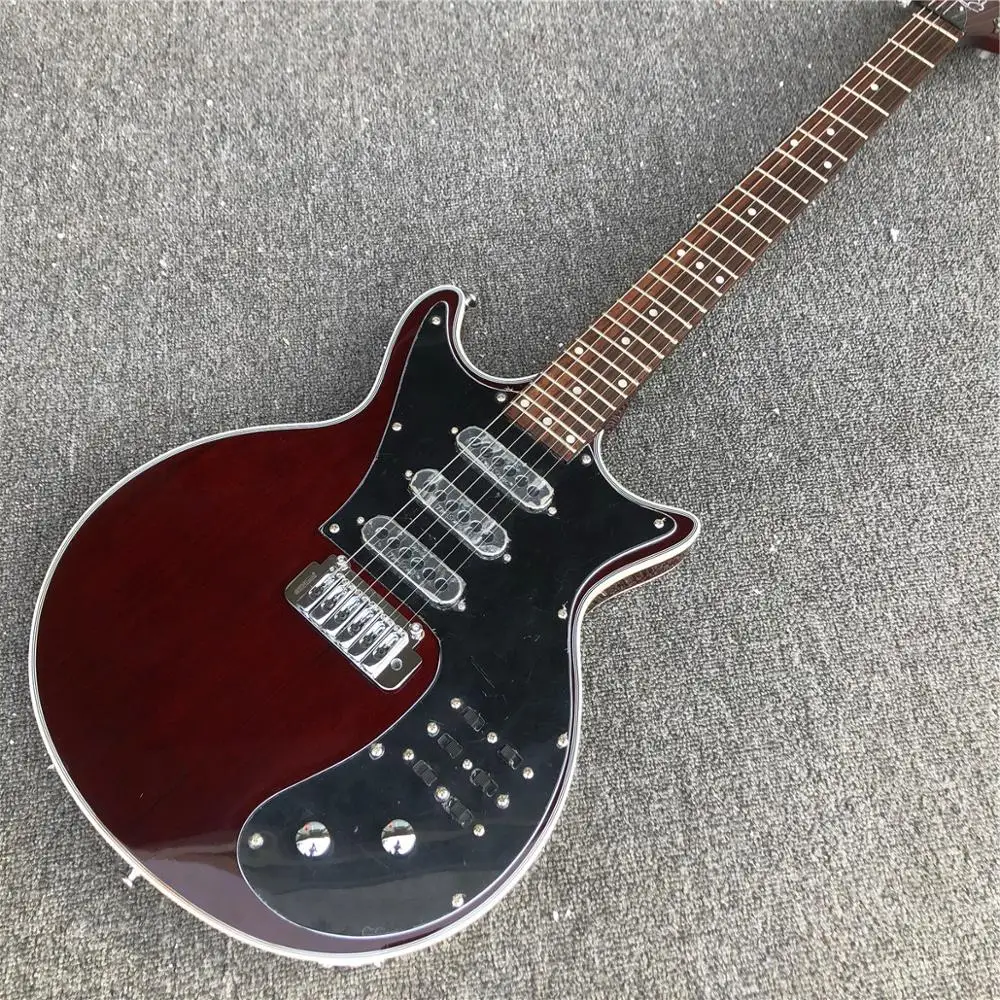 Высокое качество Гильдия Brian BM01 May гитара черный Pickguard 3 пикапа тремоло мост 24 лада