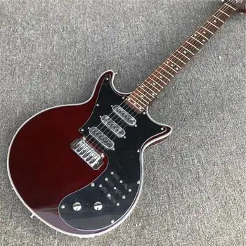 

Top quality Guild Brian BM01 Brian May Guitar Black Pickguard 3 pickups Tremolo Bridge 24 Frets custom wine red Electirc Guitar
