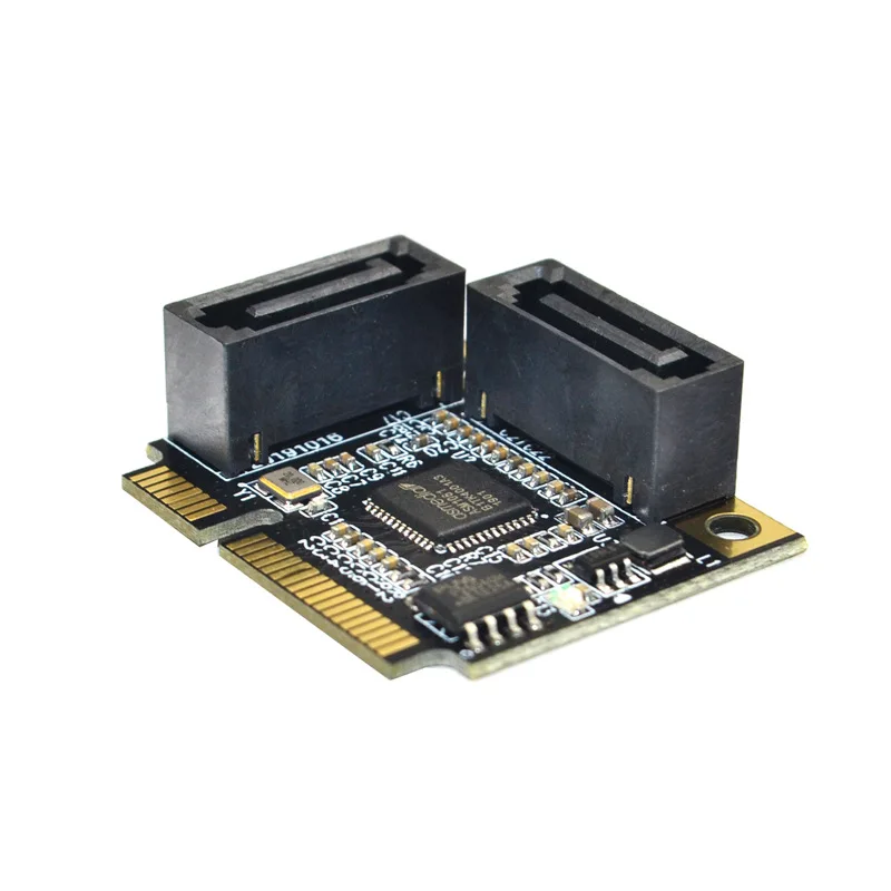 2 порта добавить на карты Mini PCI-E PCI Express to SATA кабель 3,0 конвертер жесткий приводной удлинитель карты компьютерные компоненты высокая скорость