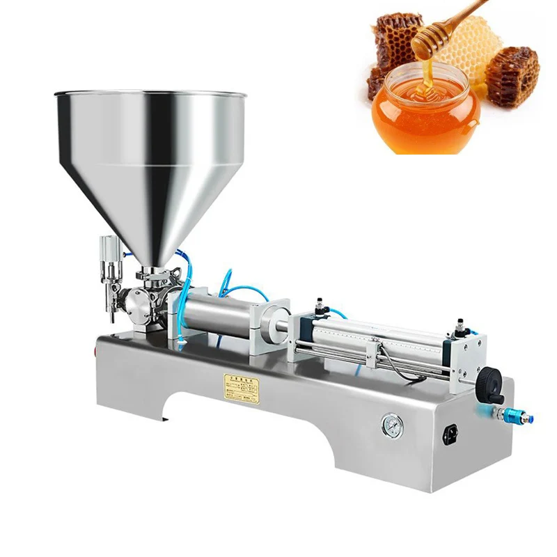 

220V 110V Commercial paste filling machine honey peanut butter tomato sauce cream quantitative pneumatic liquid filling machine