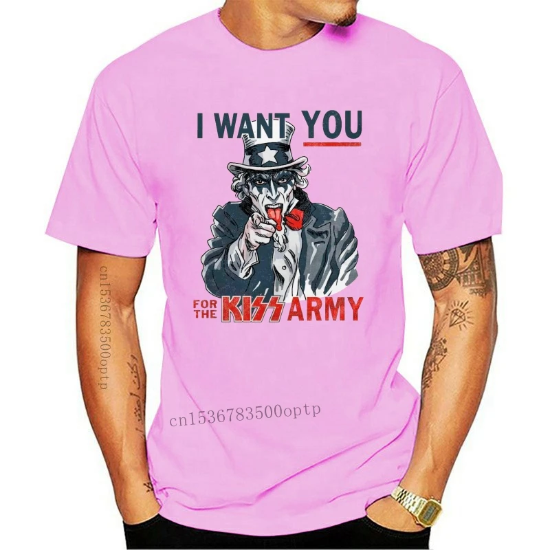 New 2017 Customize Kiss Uncle Sam I Want You T Shirt Army Rock Tour Merch Punk Indie Design High Quality Cool | Мужская одежда