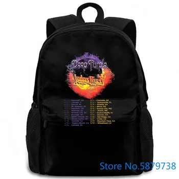 

JUDAS PRIEST & DEEP PURPLE Metal Tour Leisure women men backpack laptop travel school adult student