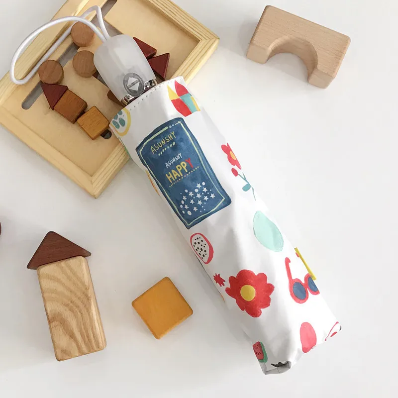 Женский Зонт Творческий мультфильм девочка автоматический зонт от дождя для