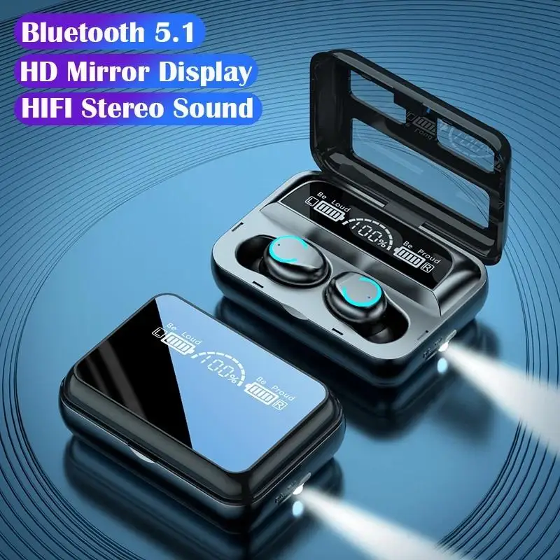 R12 Bluetooth-наушники водонепроницаемые беспроводные Bluetooth 5 1 с цифровым дисплеем