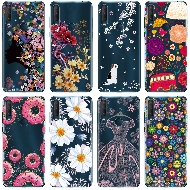 dakanna Custodia Compatibili con [Alcatel 1S 2020] Sfondo Trasparente con Disegni [Auto e Biciclette d'Epoca] in Morbida Silicone TPU Flessibile