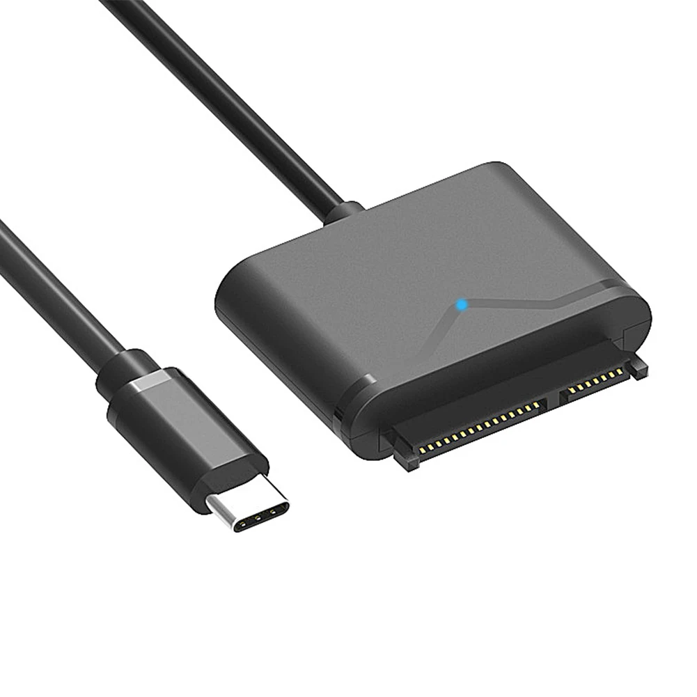 

2.5" 3.5" Type C USB 3.1 Gen1 to SATA III 6Gb/s Hard Drive SSD Converter Adapter Cable Support UASP With 12V 2A Power Adapter