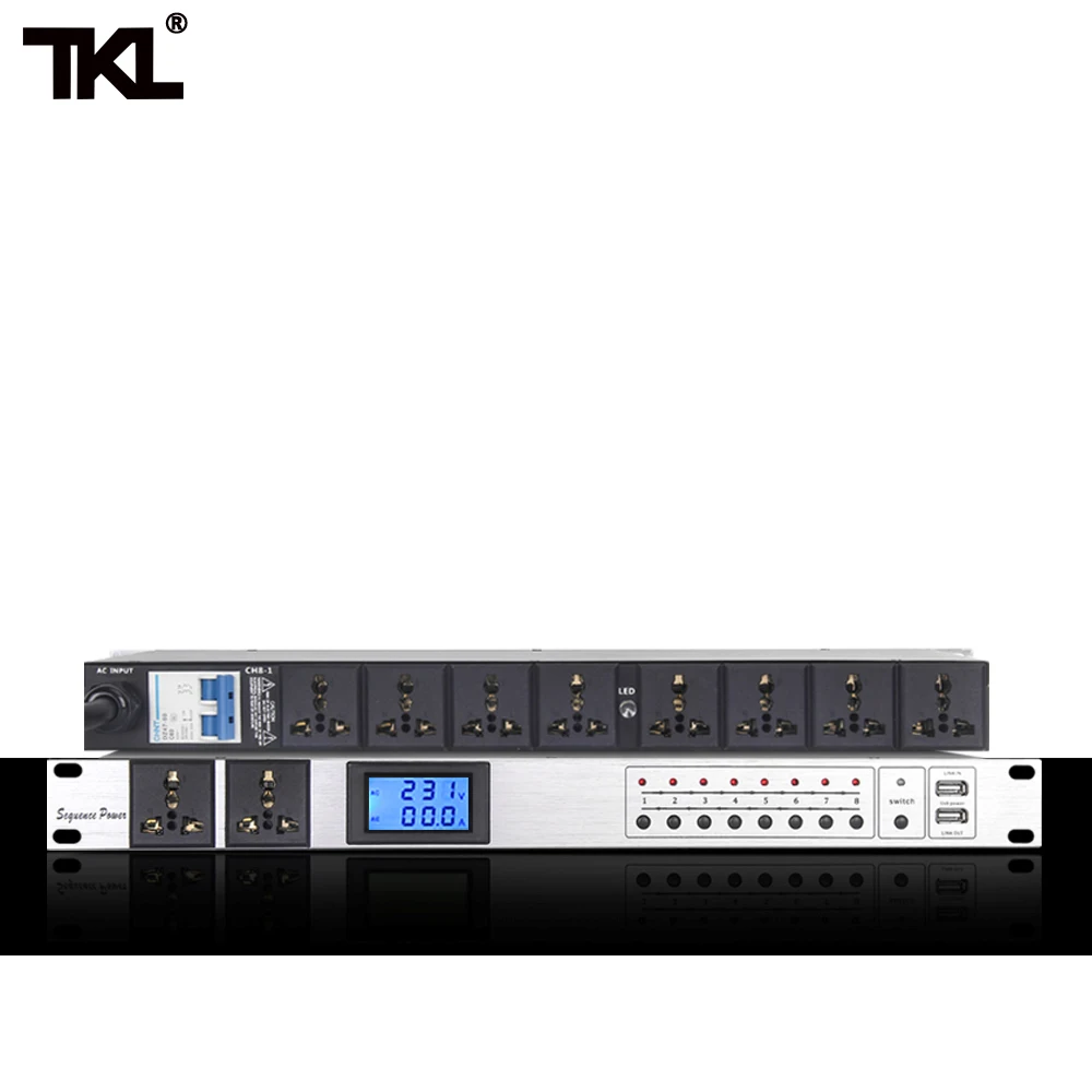 

TKL D10 10Channels Power Sequence Professional Audio Air switch Controller Automatic power strip bar Effectively protect