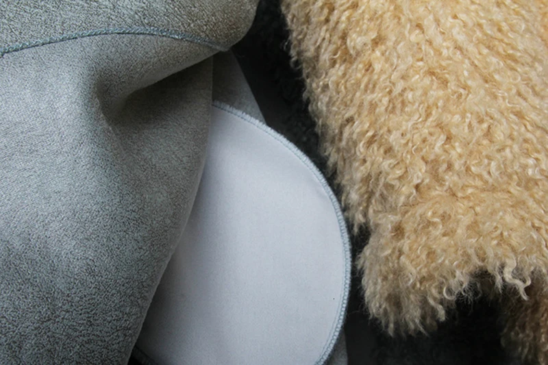 [EAM] Loose Fit Lambswool Split Big Size Thick Woolen Coat Parkas New Long Sleeve Women Fashion Tide Autumn Winter 1M420