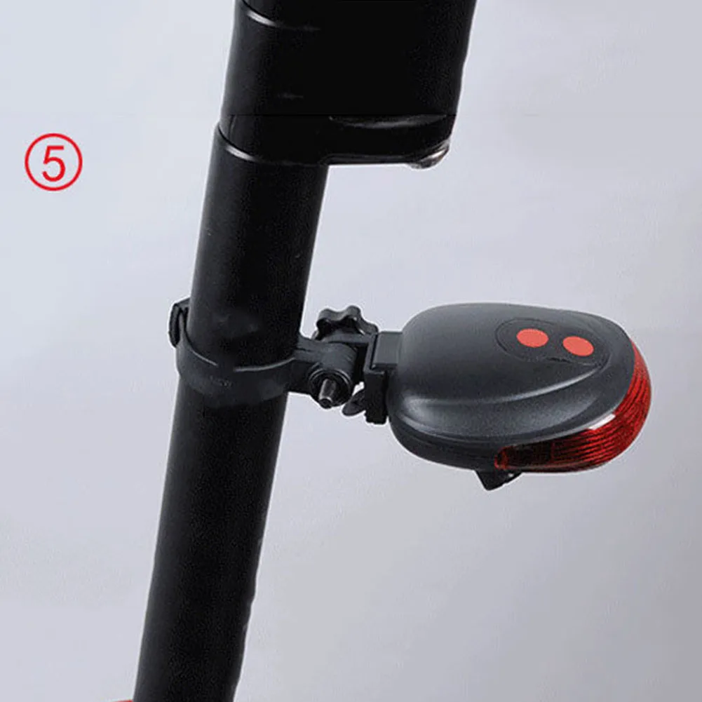 Wasafire MTB Road Rear Taillight Lamp 5 LED+2 Laser Line Bicycle reflector Light Cycling Bike Light Safety Warning Night Riding